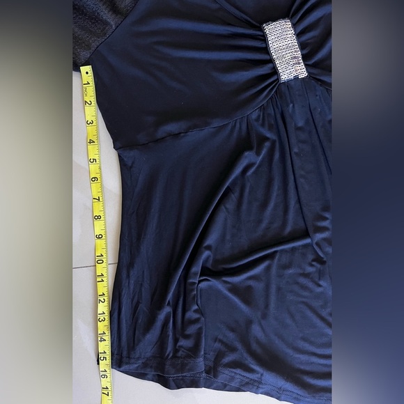 Rosegal plus size 2 X Spandex with Sequin  dress black blose - Picture 8 of 13